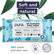 Load image into Gallery viewer, Flushable Eco Baby Wipes